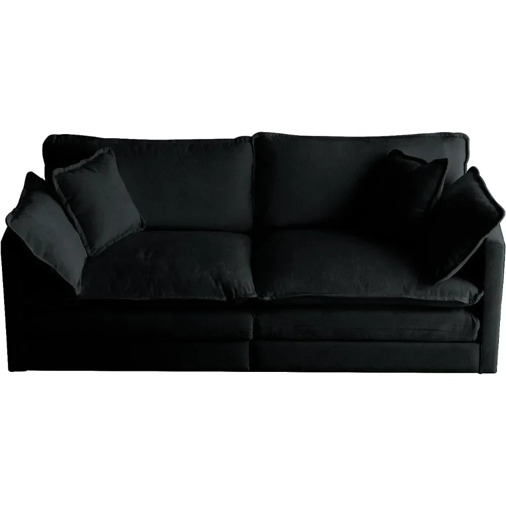2 Piece Loveseat Sofa Set - Modern Chenille Cloud Couches
