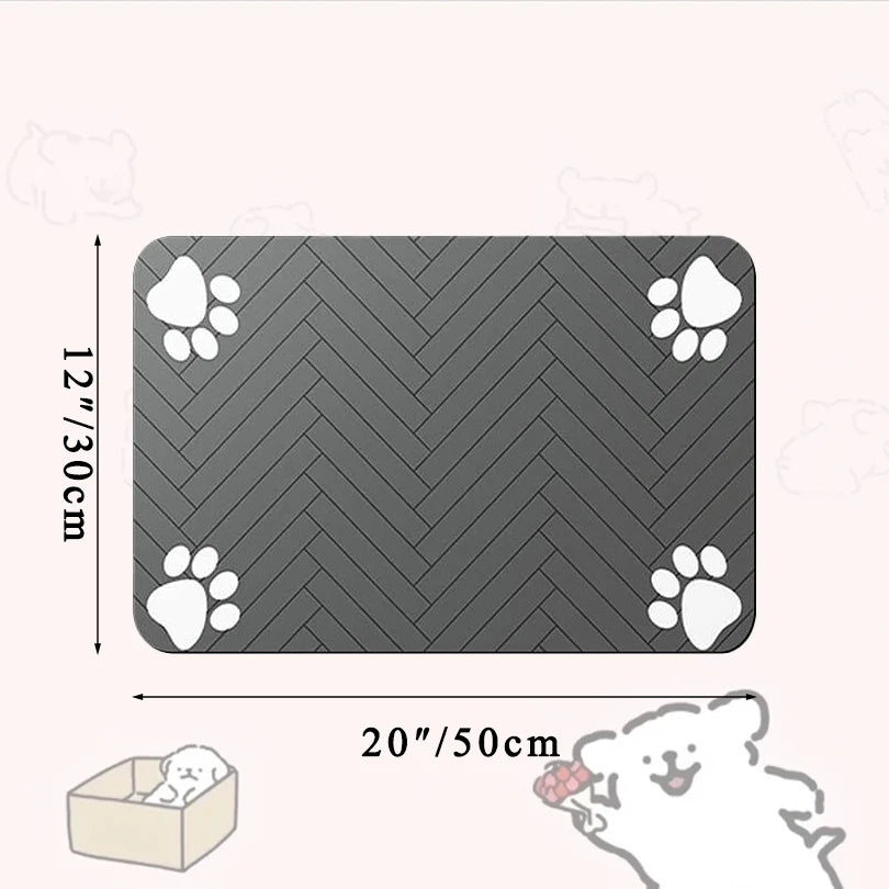 Waterproof Pet Food Mat for Dogs and Cats with Non-Slip Backing