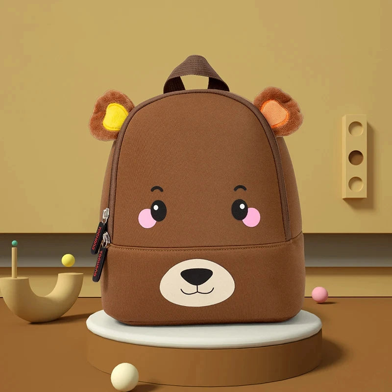 3D Animal Kids School Backpack – Mini Kindergarten Book Bag for Boys & Girls