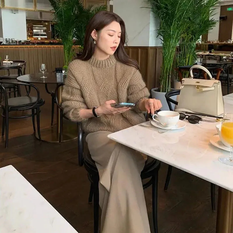 Lucyever Women's Lazy Style Knit Sweater