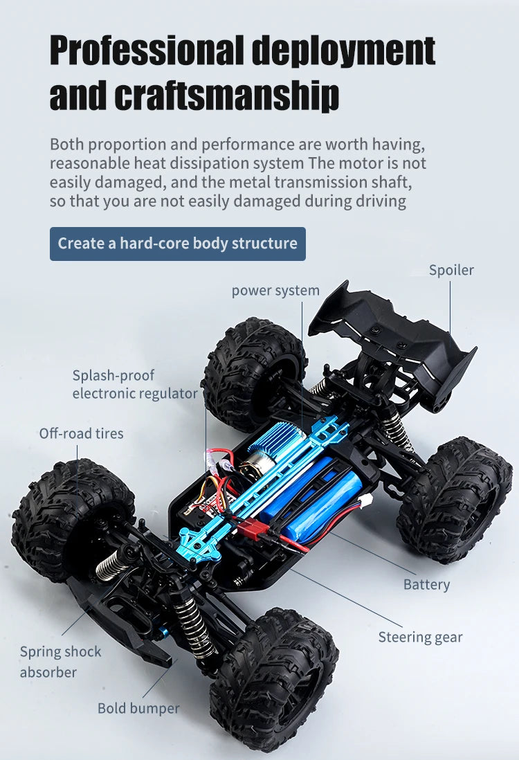 1:16 High-Speed 4WD RC Car - 70KM/H or 50KM/H