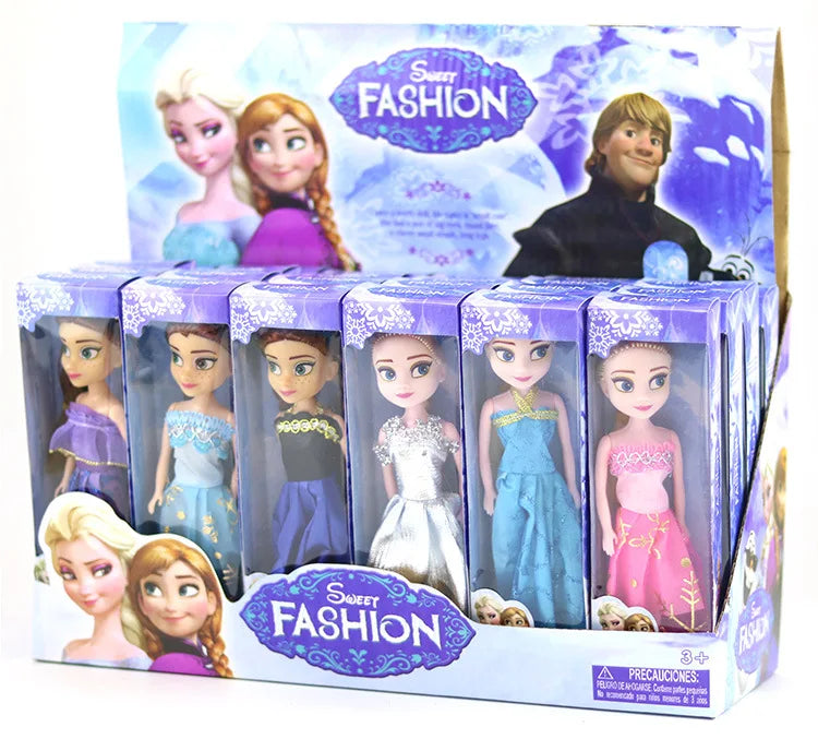 16CM Disney Frozen Princess Dolls - Elsa & Anna