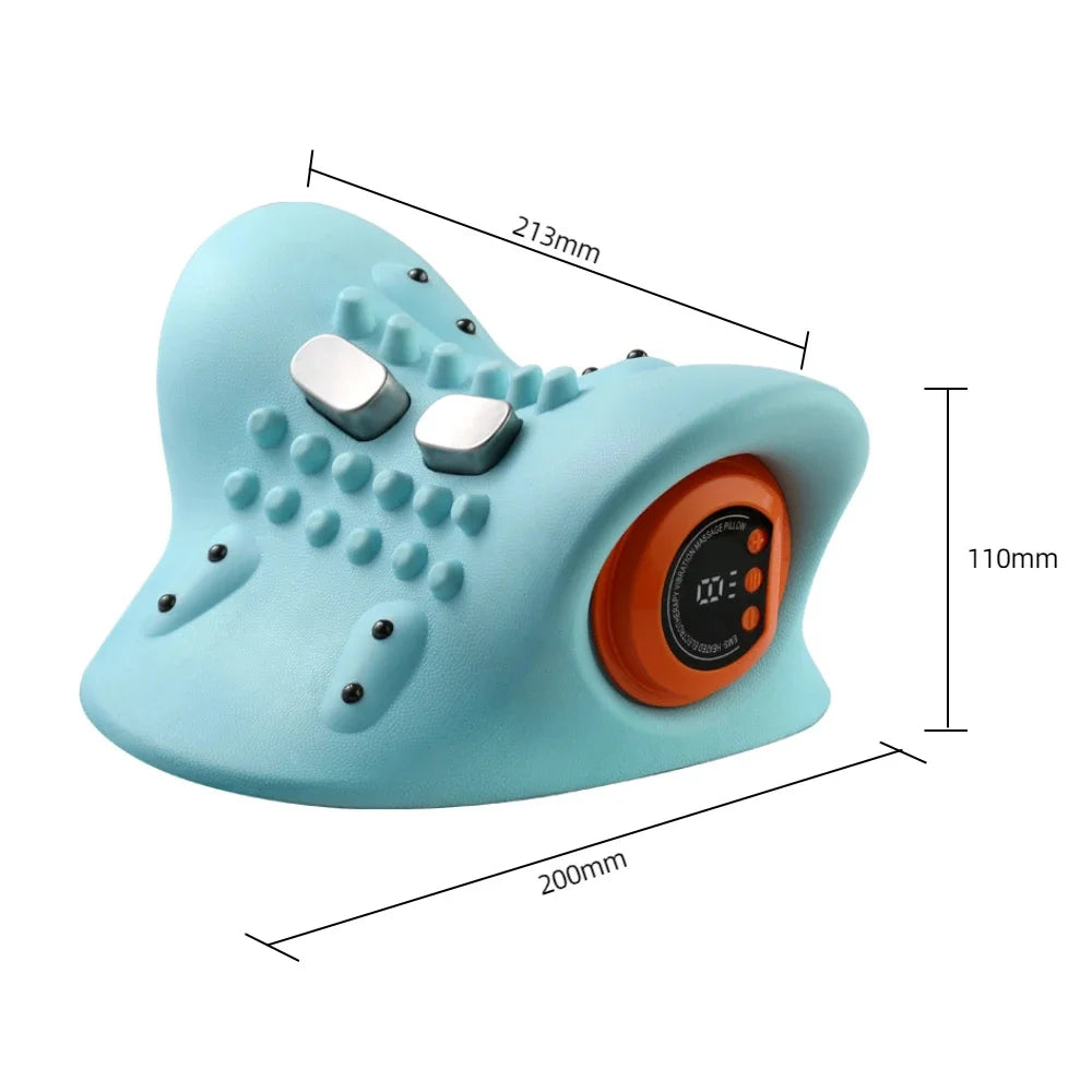 Electric Neck Massager with Infrared Heating & Airbag Traction