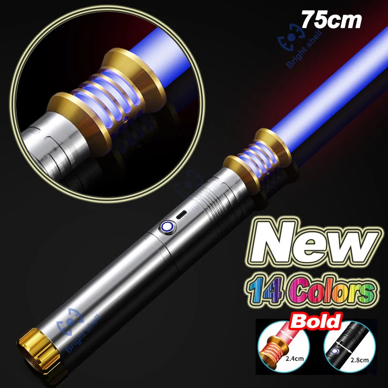 RGB Metal Lightsaber Laser Sword – 15 Color Change with Sound Effects