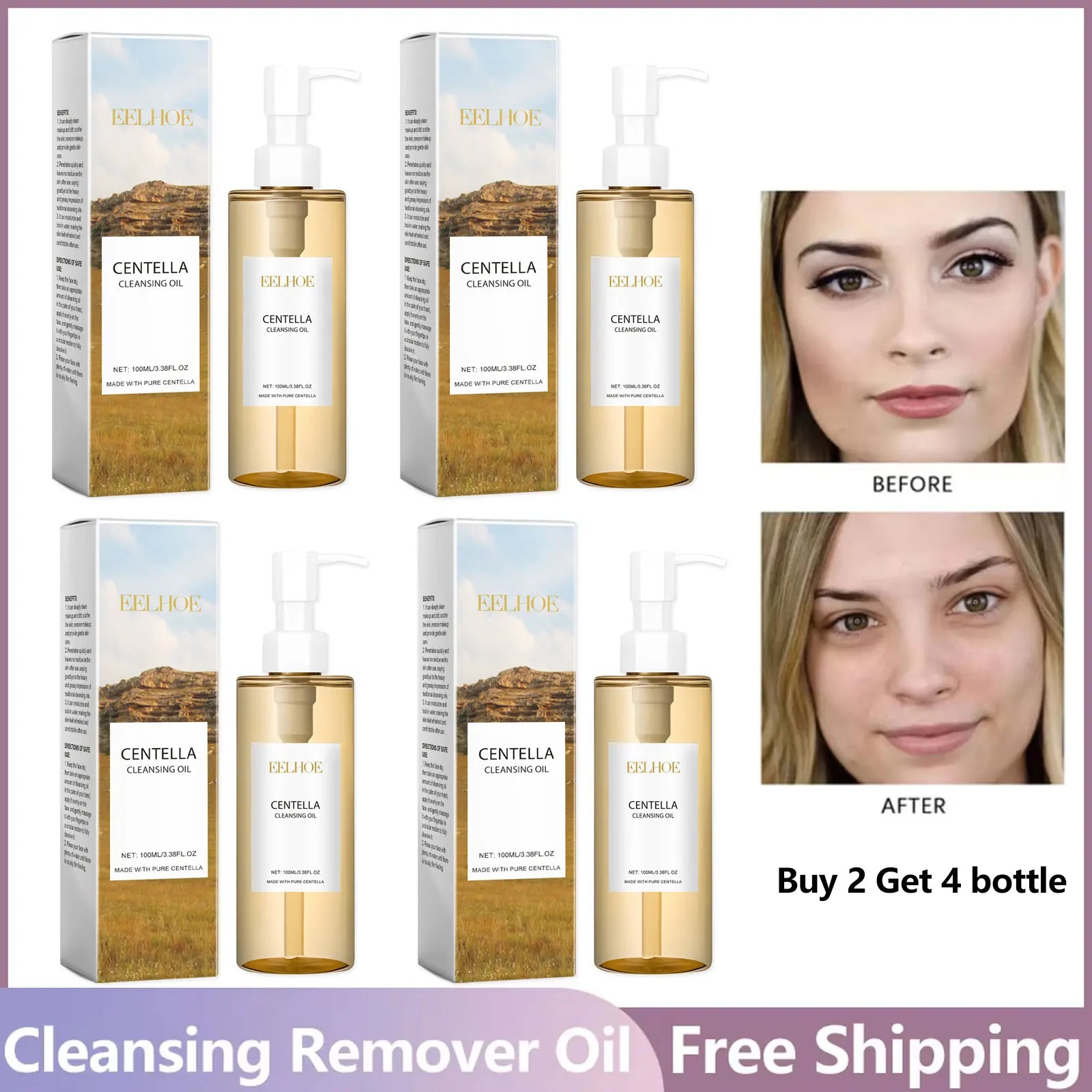EELHOE Centella & Vitamin E Cleansing Makeup Remover Oil