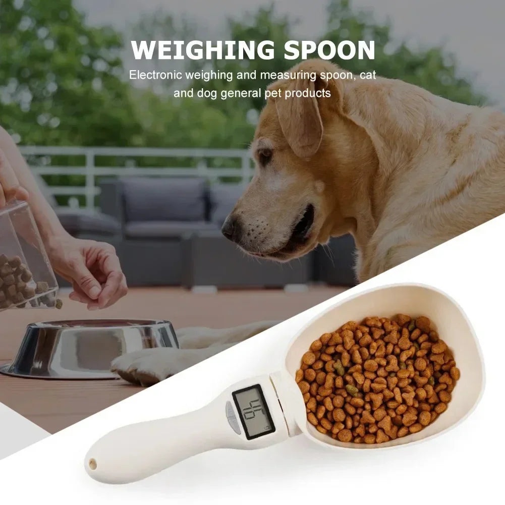 Digital Pet Food Measuring Scoop with LED Display for Dogs and Cats