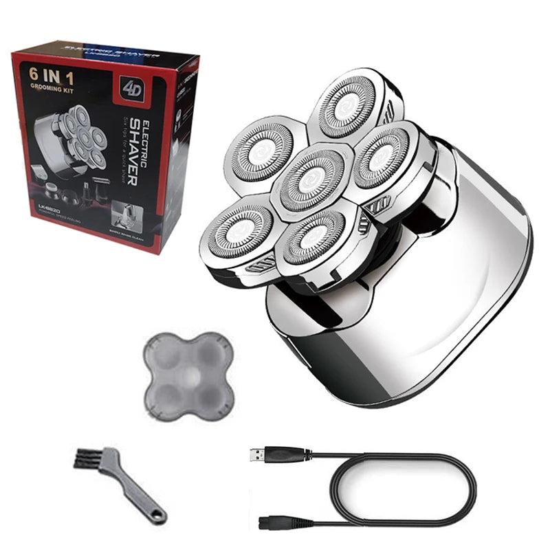 Men’s Multi-Grooming Kit – Electric Shaver & Beard Trimmer with Digital Display