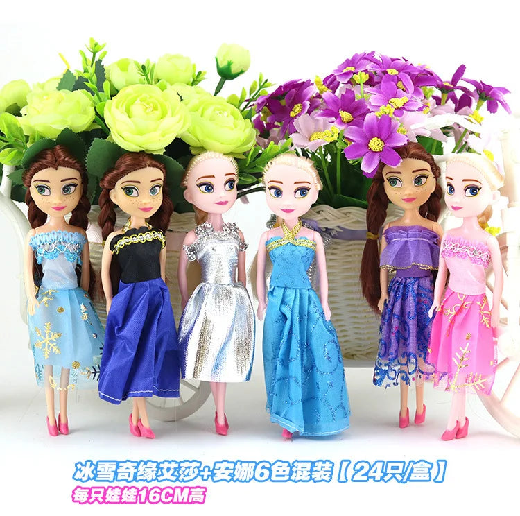 16CM Disney Frozen Princess Dolls - Elsa & Anna
