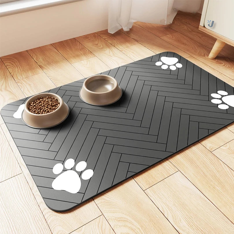 Waterproof Pet Food Mat for Dogs and Cats with Non-Slip Backing