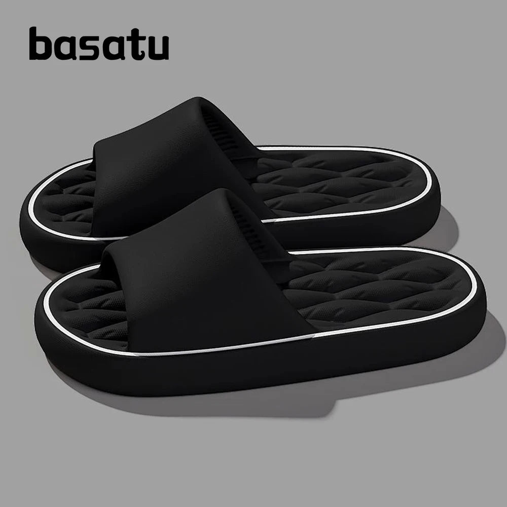 BASATU Cartoon Summer Slides – Soft Non-Slip Couple Slippers