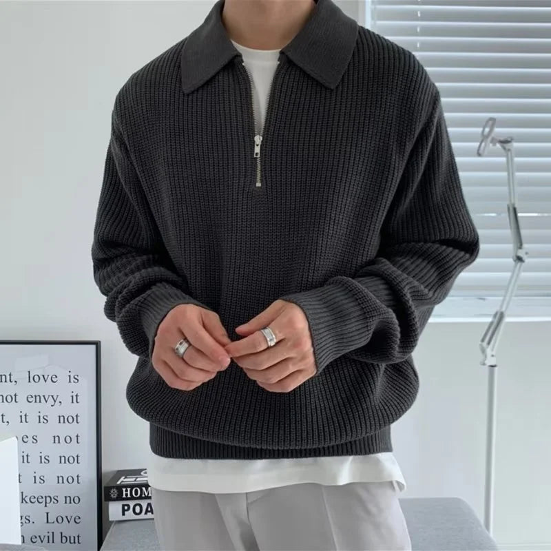 Men Korean Fashion Knitwear - Casual Pullover Sweater