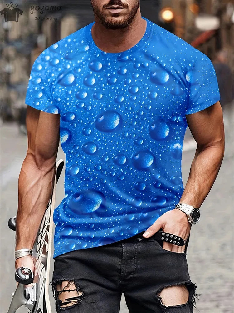 Men's 3D Printed Gradient Streetwear T-Shirt