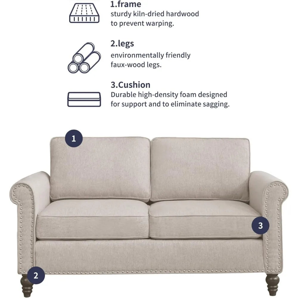 3 Piece Modular Living Room Sofa Set - Sectional Couch Set