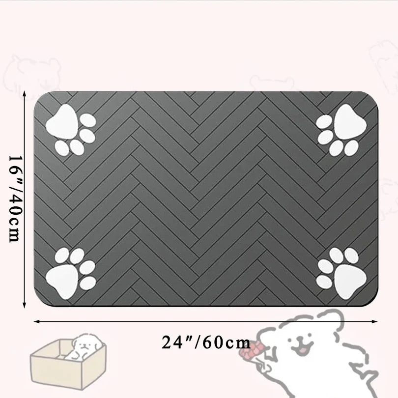 Waterproof Pet Food Mat for Dogs and Cats with Non-Slip Backing