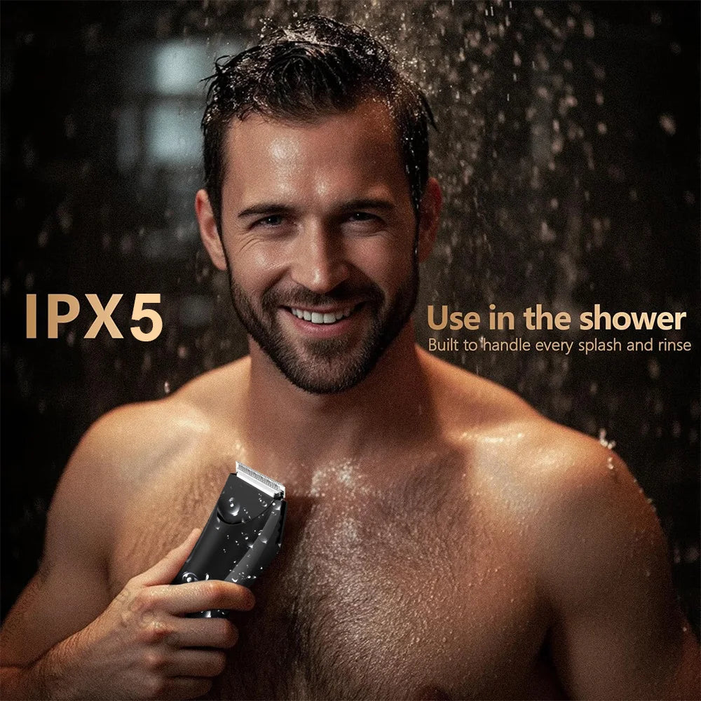 Men’s Electric Body & Facial Hair Trimmer – Portable Full-Body Shaver